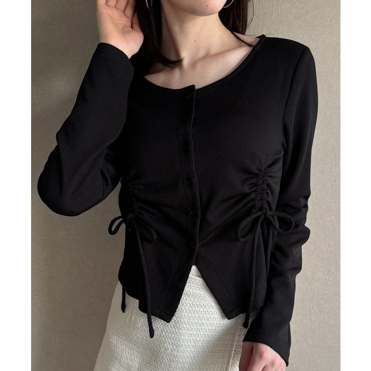 ドロストデザインリブカーディガン | JUNOAH | 詳細画像18 