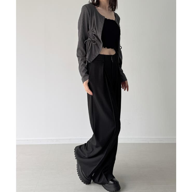 ドロストデザインリブカーディガン | JUNOAH | 詳細画像7 