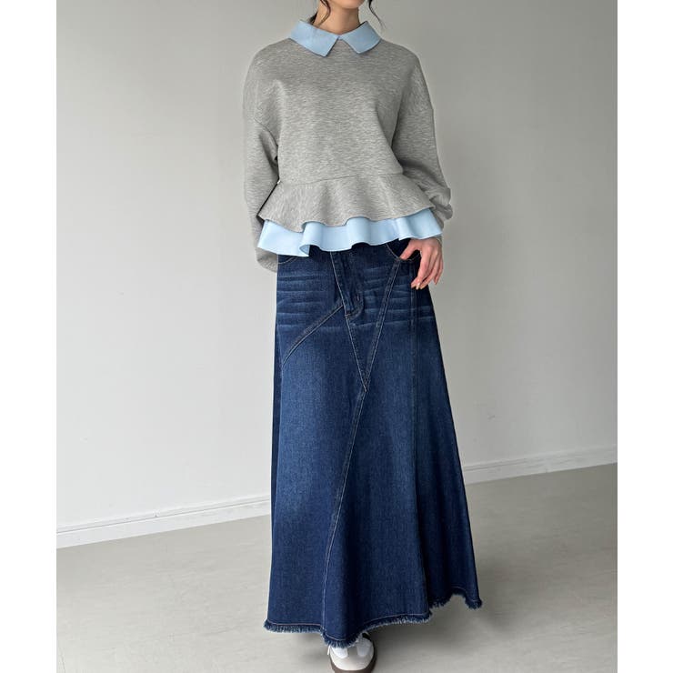 フリルレイヤードスウェット | JUNOAH | 詳細画像10 