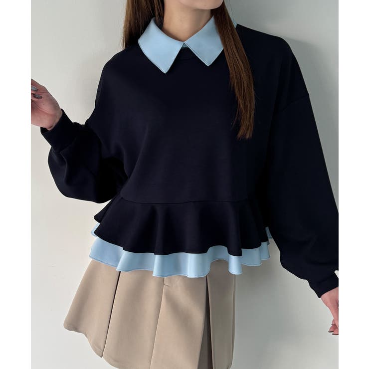 フリルレイヤードスウェット | JUNOAH | 詳細画像12 