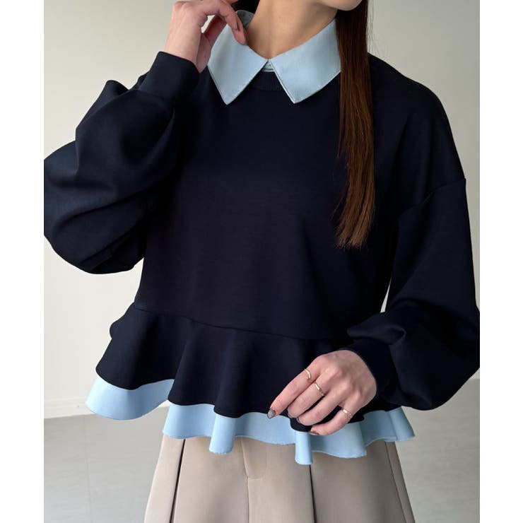 フリルレイヤードスウェット | JUNOAH | 詳細画像13 