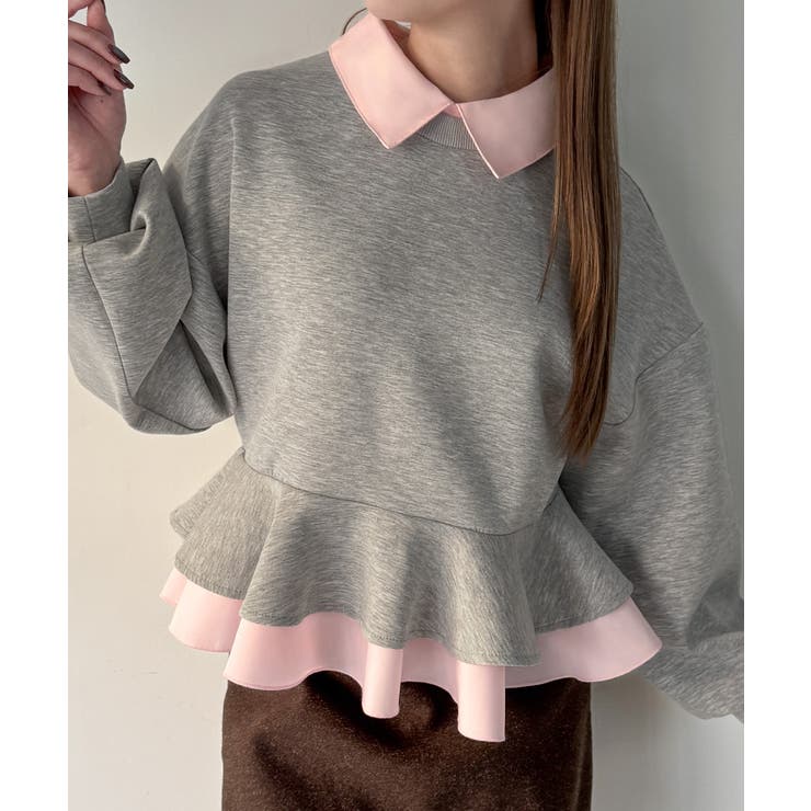 フリルレイヤードスウェット | JUNOAH | 詳細画像15 