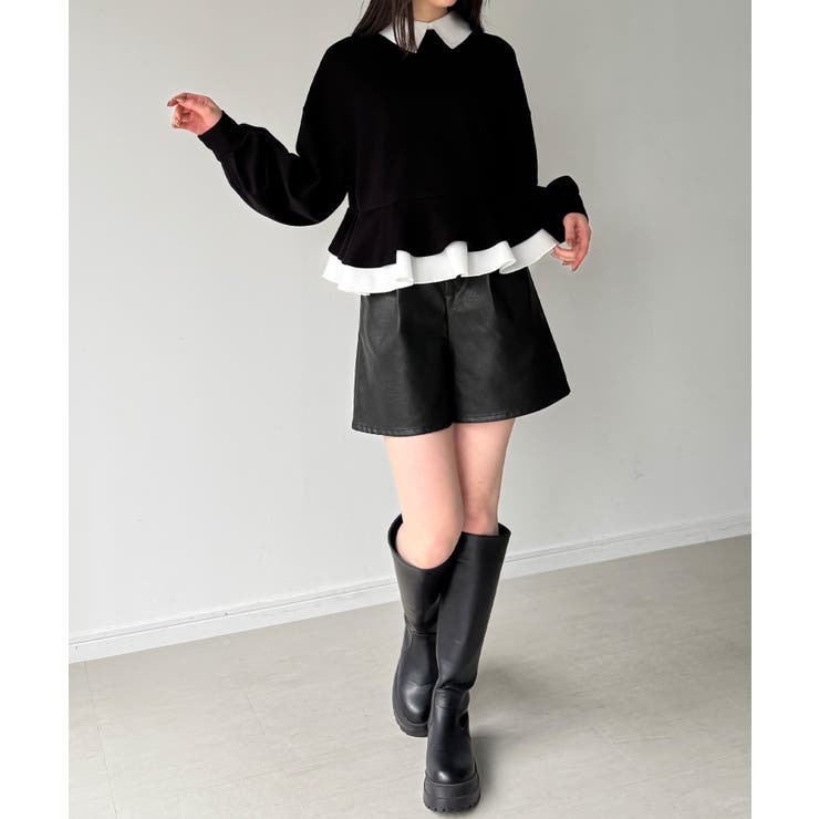 フリルレイヤードスウェット | JUNOAH | 詳細画像5 