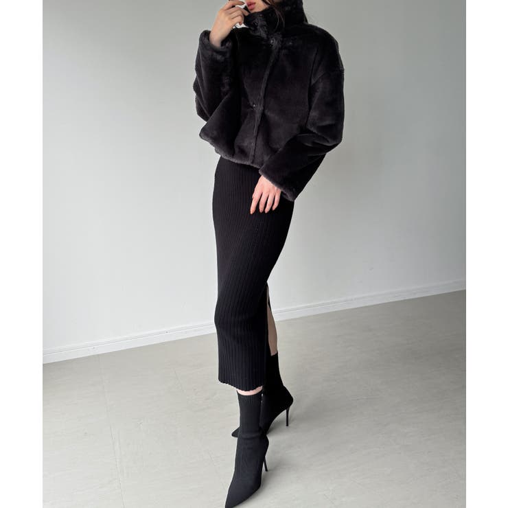 2wayカラーショート中綿フェイクファージャケット | JUNOAH | 詳細画像16 