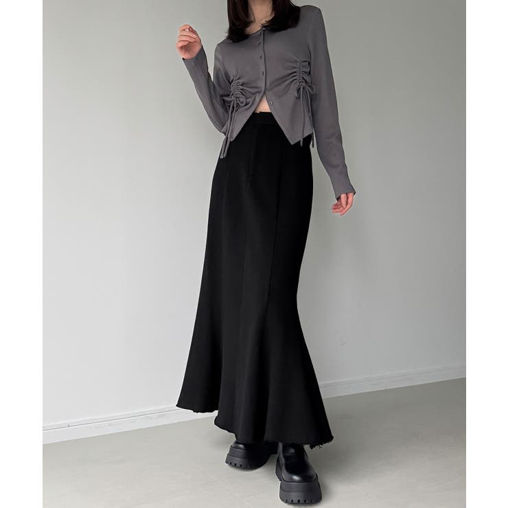 ブラック | スウェットマーメイドスカート | JUNOAH