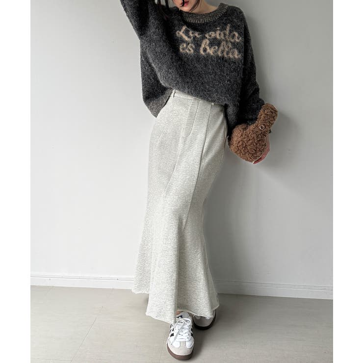 スウェットマーメイドスカート | JUNOAH | 詳細画像4 