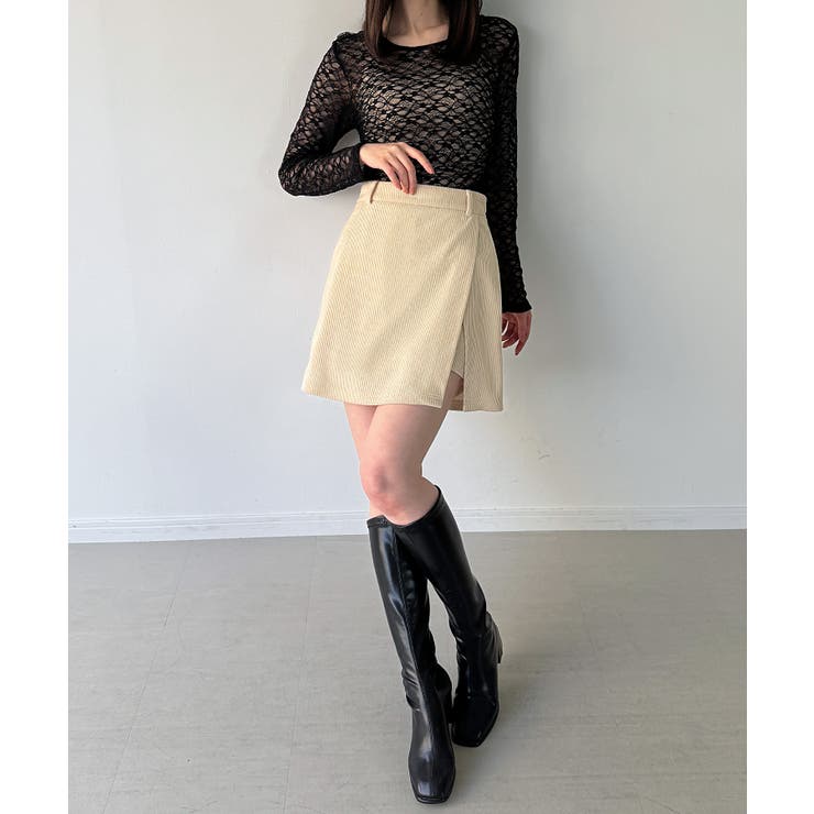 裏起毛コーデュロイミニスカート | JUNOAH | 詳細画像12 