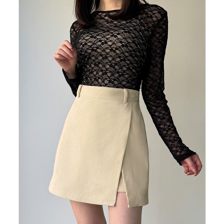 裏起毛コーデュロイミニスカート | JUNOAH | 詳細画像9 