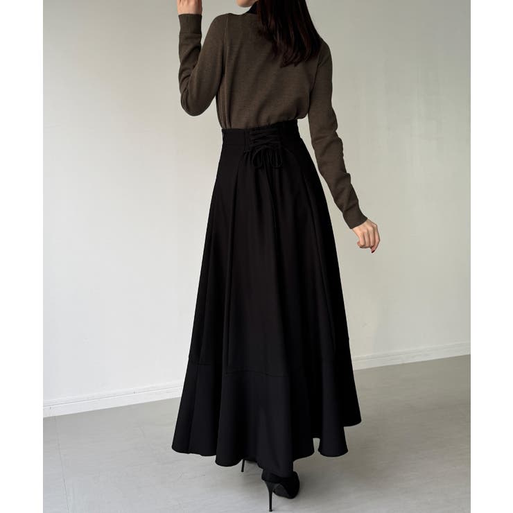 【取り外し可能リボン付き】シャギーカラーニットトップス | JUNOAH | 詳細画像9 