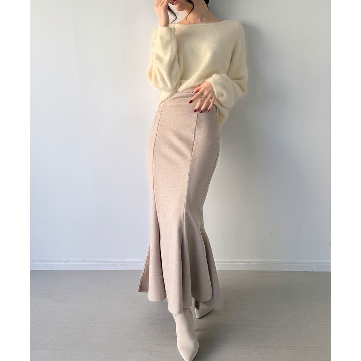 バックベロアリボンシャギーニットトップス | JUNOAH | 詳細画像14 