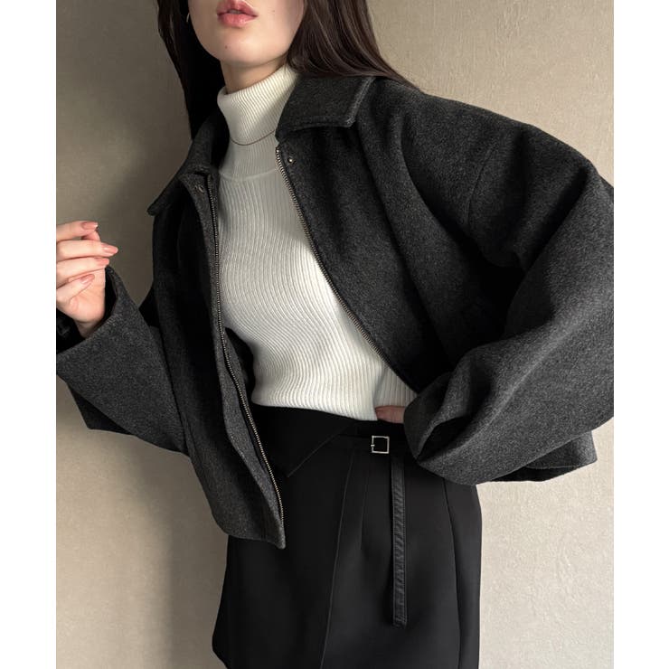 ステンカラーショートコート | JUNOAH | 詳細画像13 