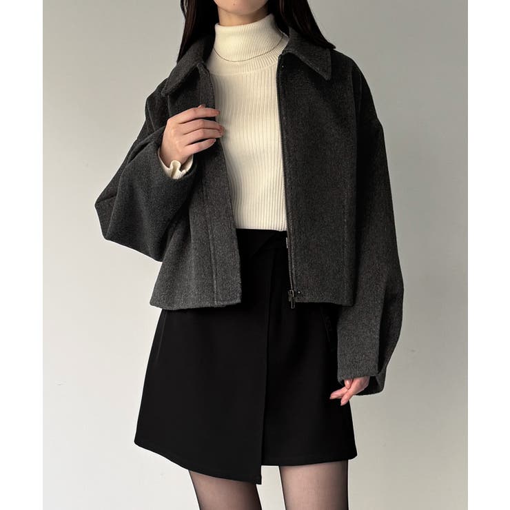 ステンカラーショートコート | JUNOAH | 詳細画像14 