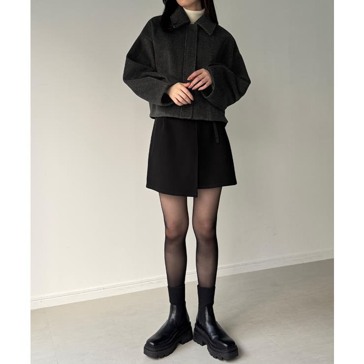 ステンカラーショートコート | JUNOAH | 詳細画像15 