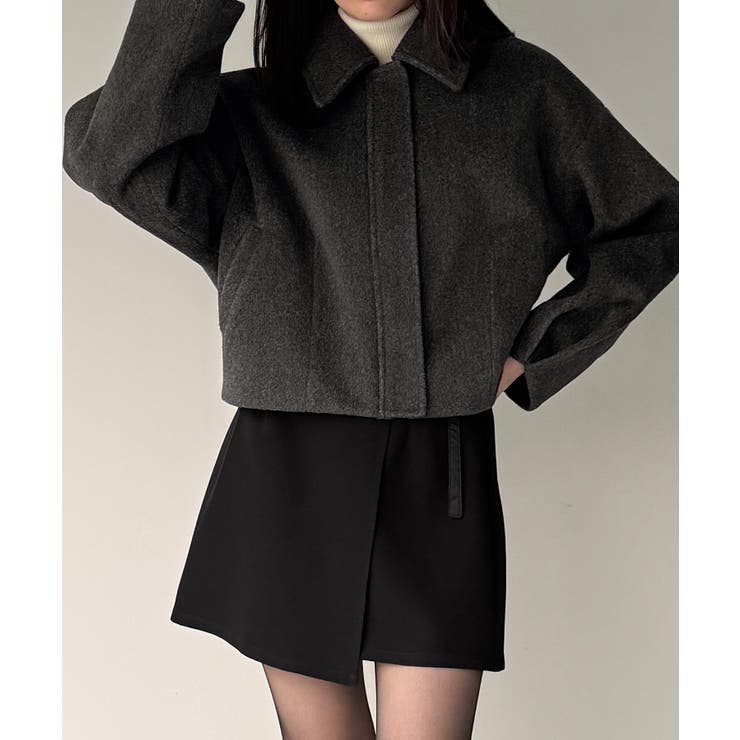 ステンカラーショートコート | JUNOAH | 詳細画像16 