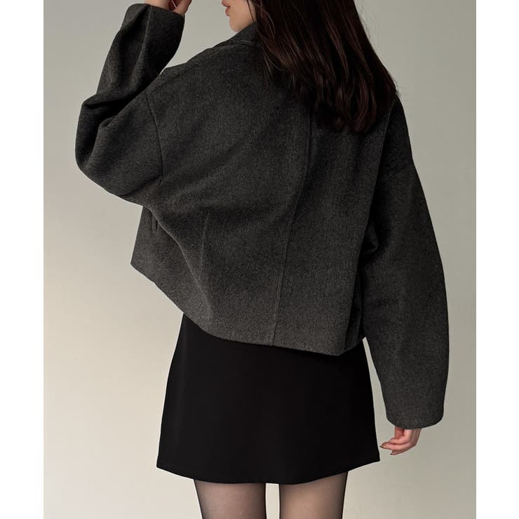 ステンカラーショートコート | JUNOAH | 詳細画像17 