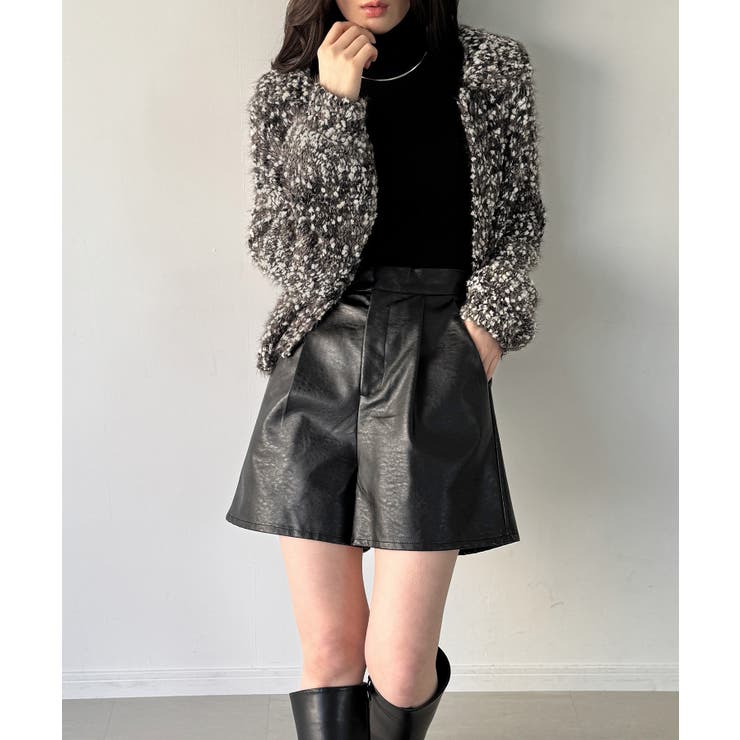 つぶつぶミックスカラー襟付きニットカーディガン | JUNOAH | 詳細画像10 