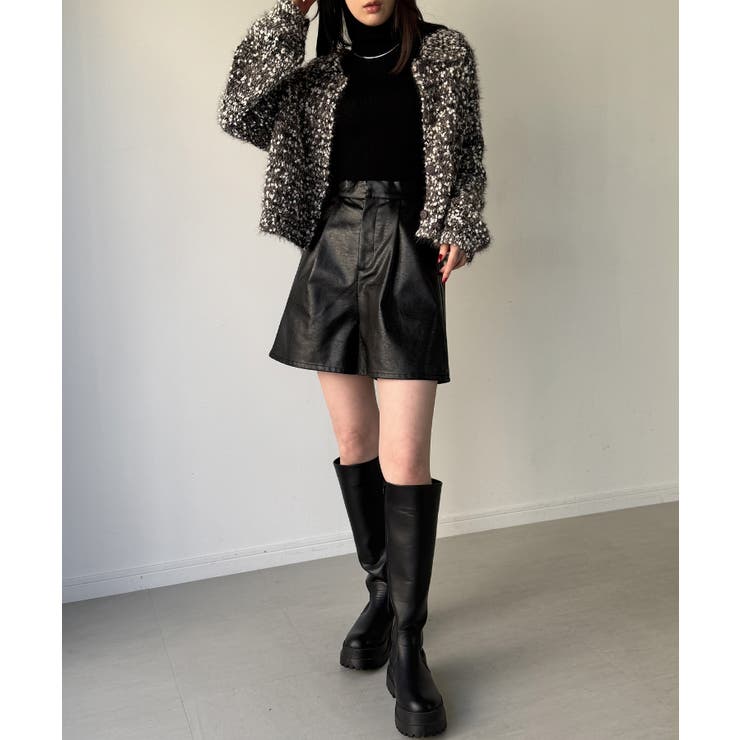 つぶつぶミックスカラー襟付きニットカーディガン | JUNOAH | 詳細画像9 