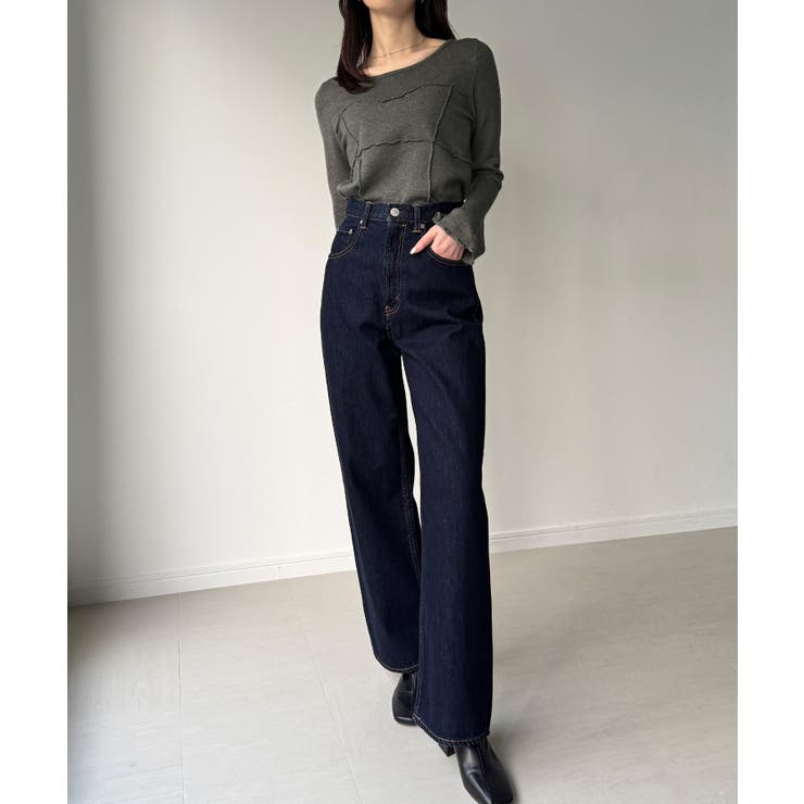 メロービスチェラインニットトップス | JUNOAH | 詳細画像6 