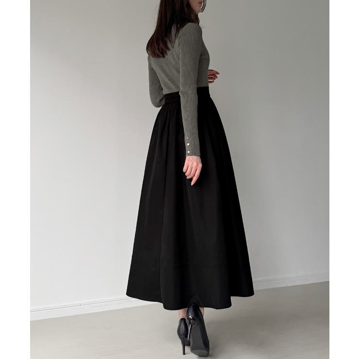 ポロリブニットドッキングワンピース | JUNOAH | 詳細画像6 