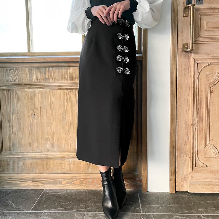 【GIVENCHY】 プントミラノ ボタン付きスカート プントミラノ ボタン付きスカート - ブラック | GIVENCHY JP