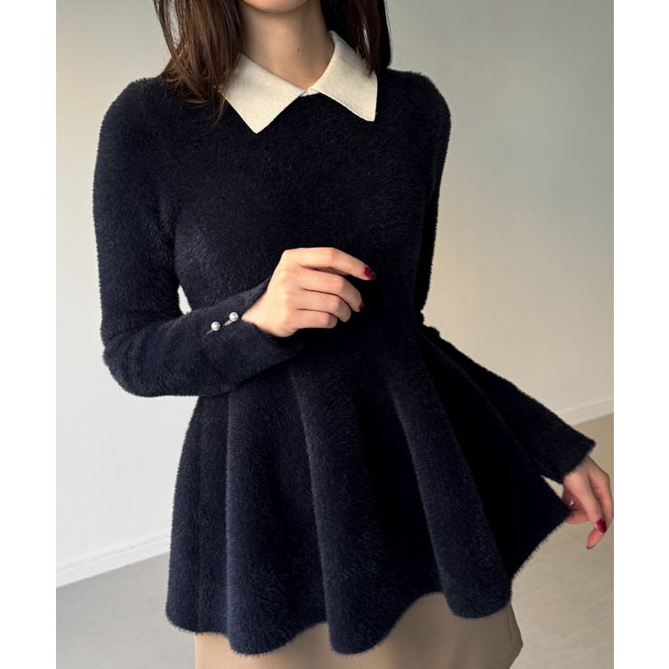 シャギーペプラムニットトップス | JUNOAH | 詳細画像11 