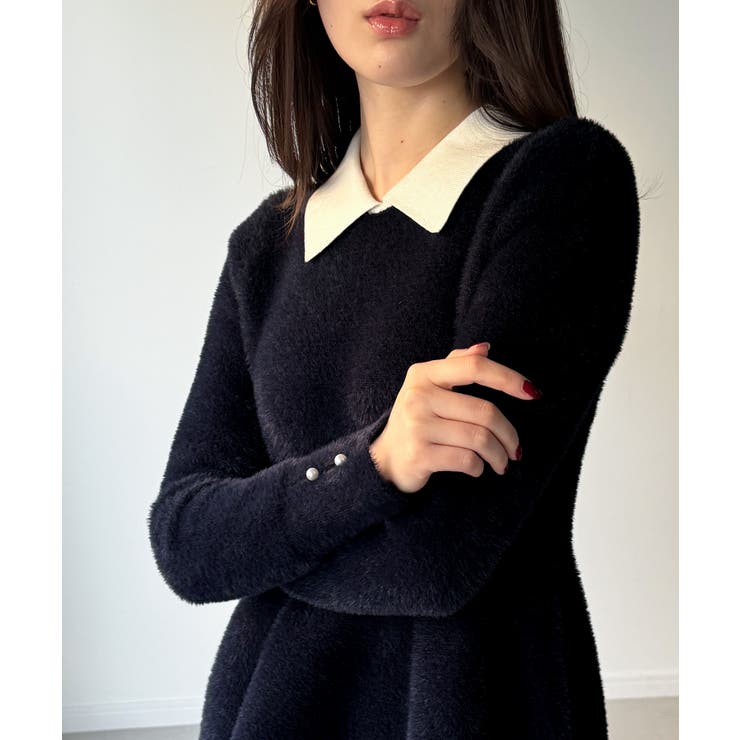 シャギーペプラムニットトップス | JUNOAH | 詳細画像12 