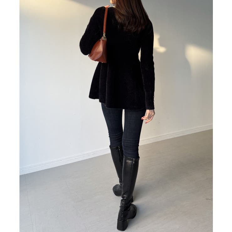 シャギーペプラムニットトップス | JUNOAH | 詳細画像3 