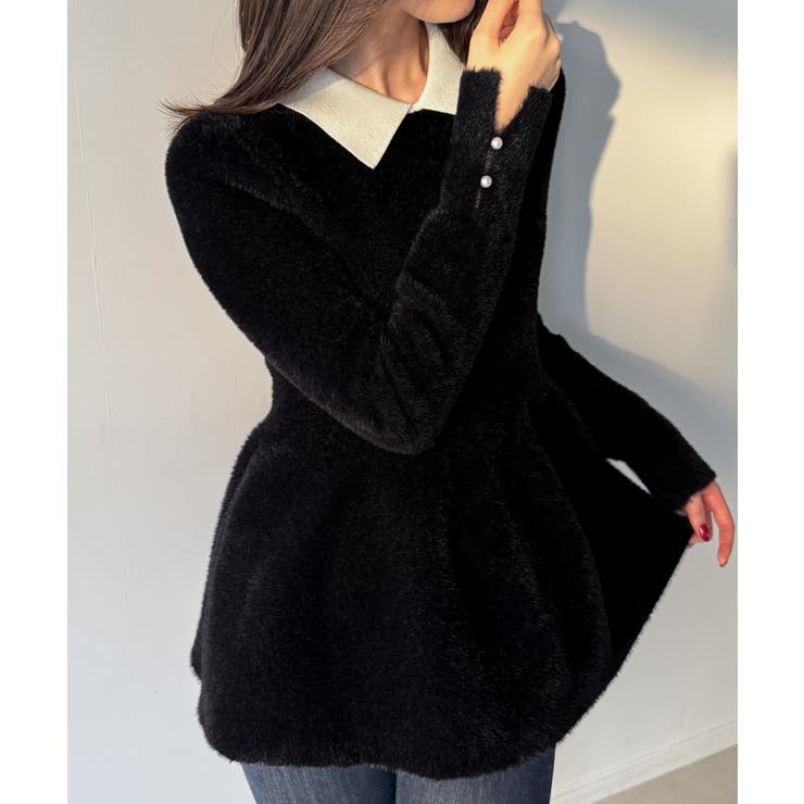 シャギーペプラムニットトップス | JUNOAH | 詳細画像5 