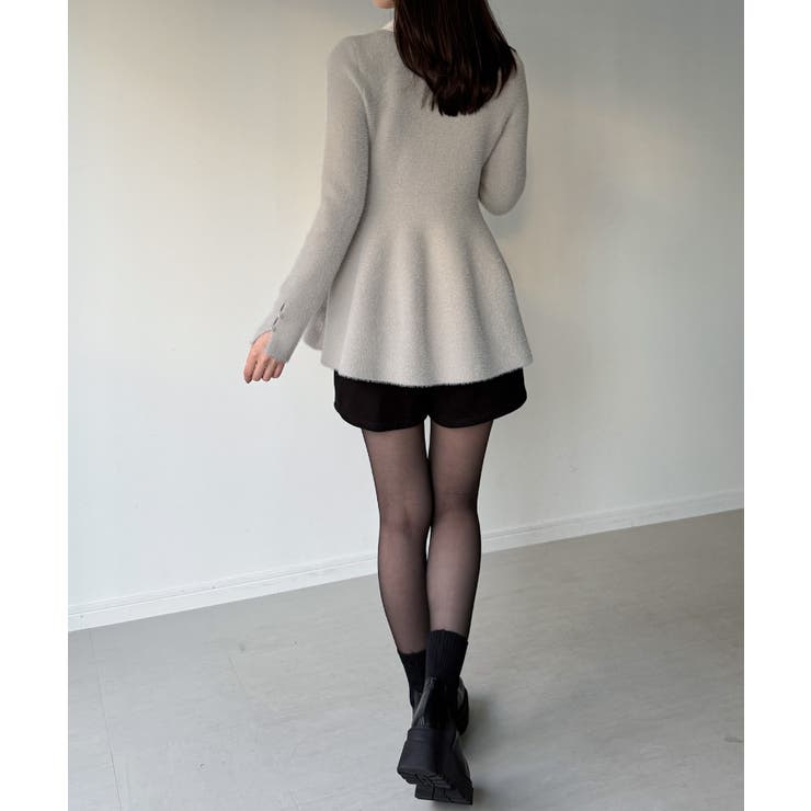 シャギーペプラムニットトップス | JUNOAH | 詳細画像9 