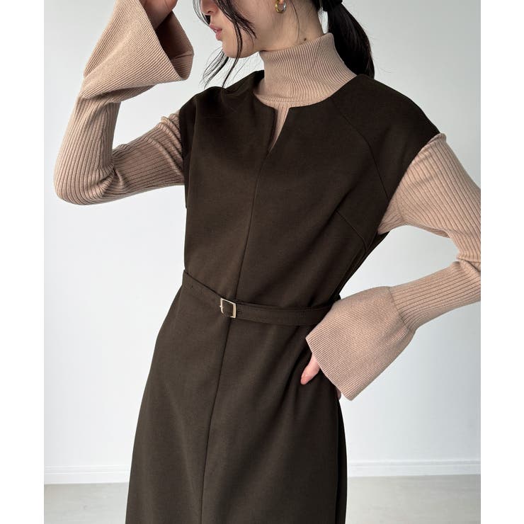 キーネックIラインロングワンピース | JUNOAH | 詳細画像9 