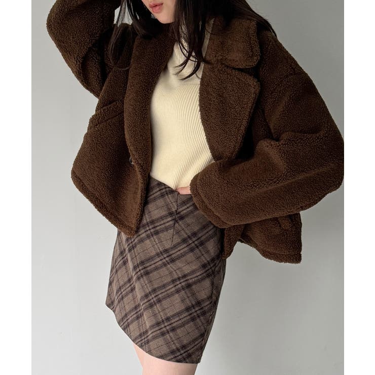 クロップドボアコート | JUNOAH | 詳細画像10 