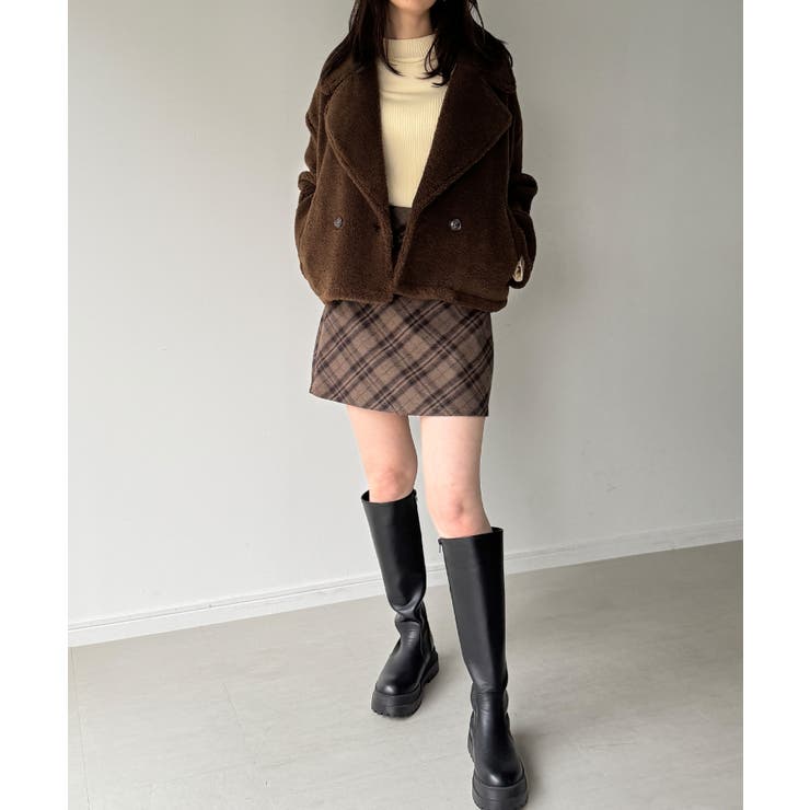 クロップドボアコート | JUNOAH | 詳細画像11 