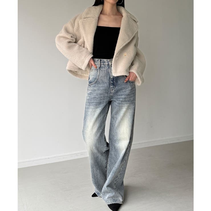 クロップドボアコート | JUNOAH | 詳細画像4 