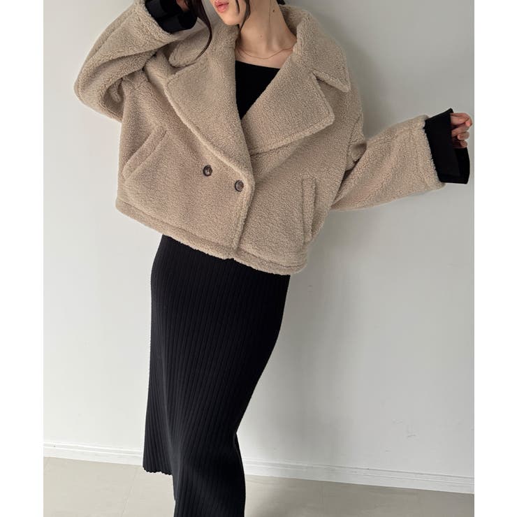 クロップドボアコート | JUNOAH | 詳細画像6 