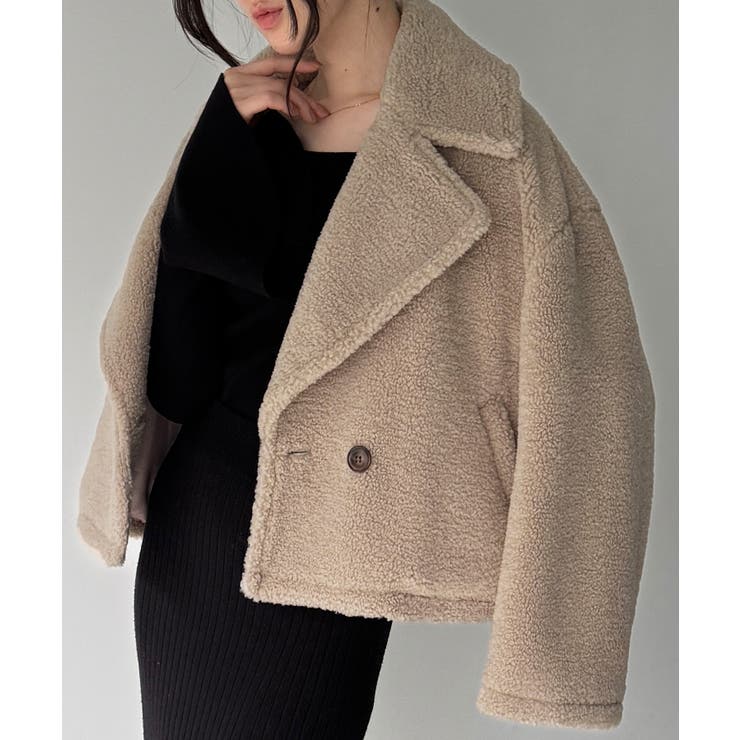 クロップドボアコート | JUNOAH | 詳細画像8 