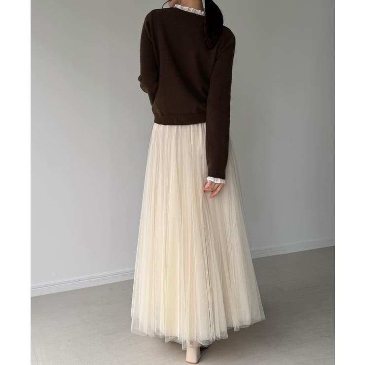 フリルレイヤードニットプルオーバー  | JUNOAH | 詳細画像12 