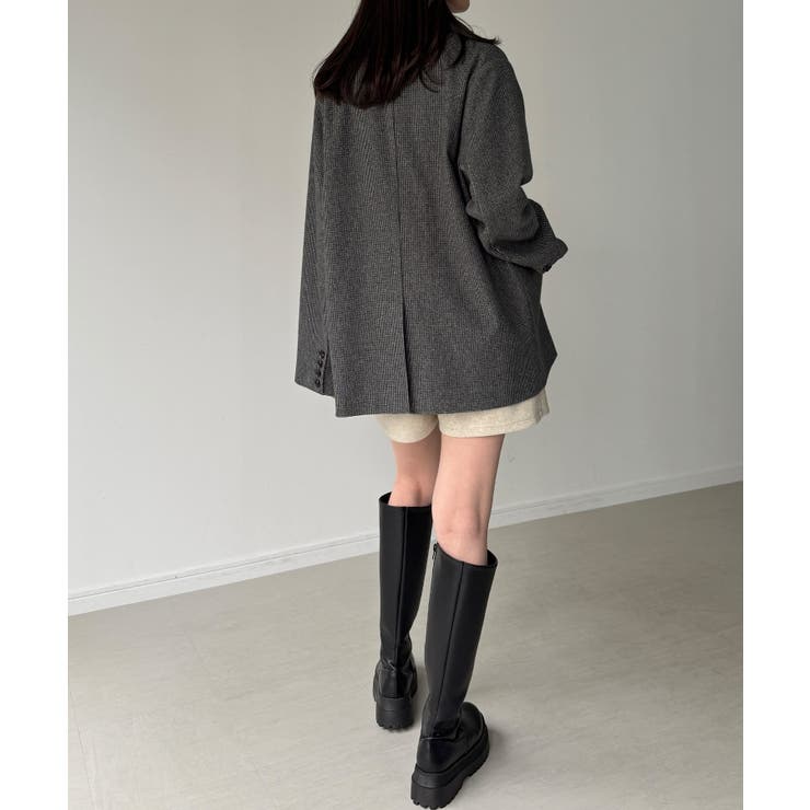 チェック柄ジャケットコート | JUNOAH | 詳細画像11 