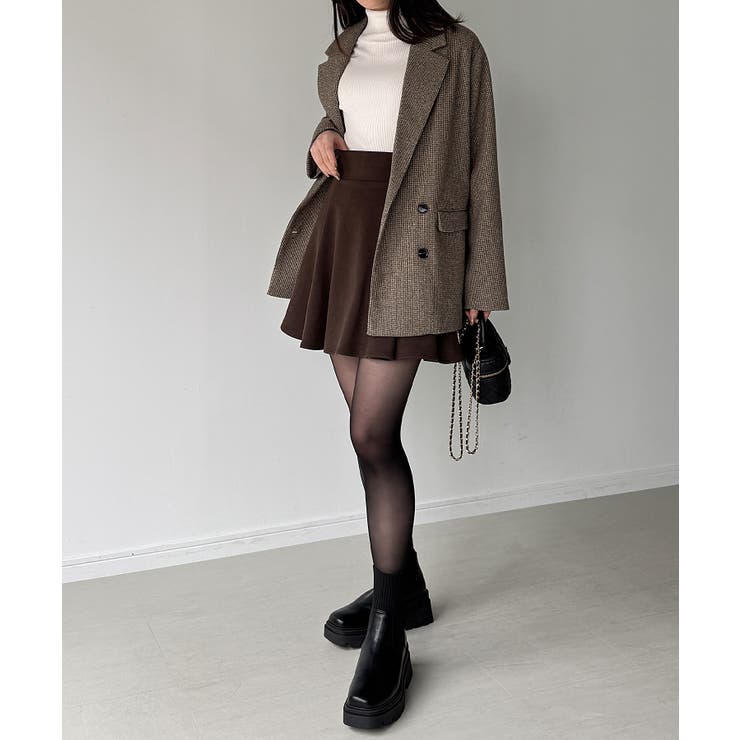 チェック柄ジャケットコート | JUNOAH | 詳細画像4 