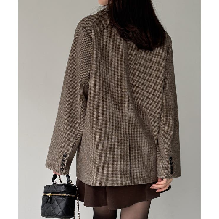 チェック柄ジャケットコート | JUNOAH | 詳細画像5 