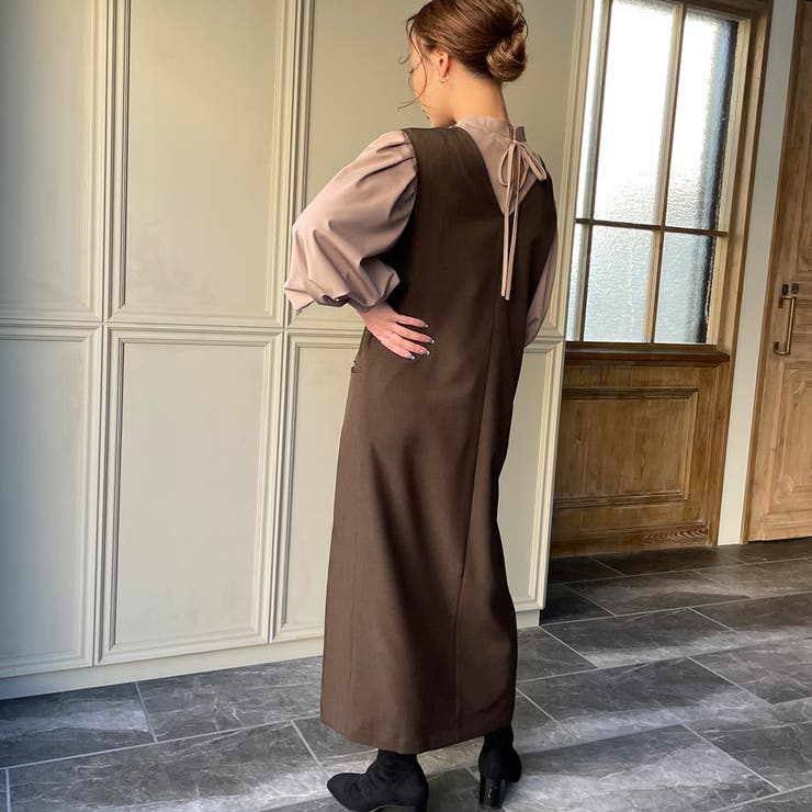 ダブルボタンジャンパースカート[品番：AMTW0002862]｜JUNOAH