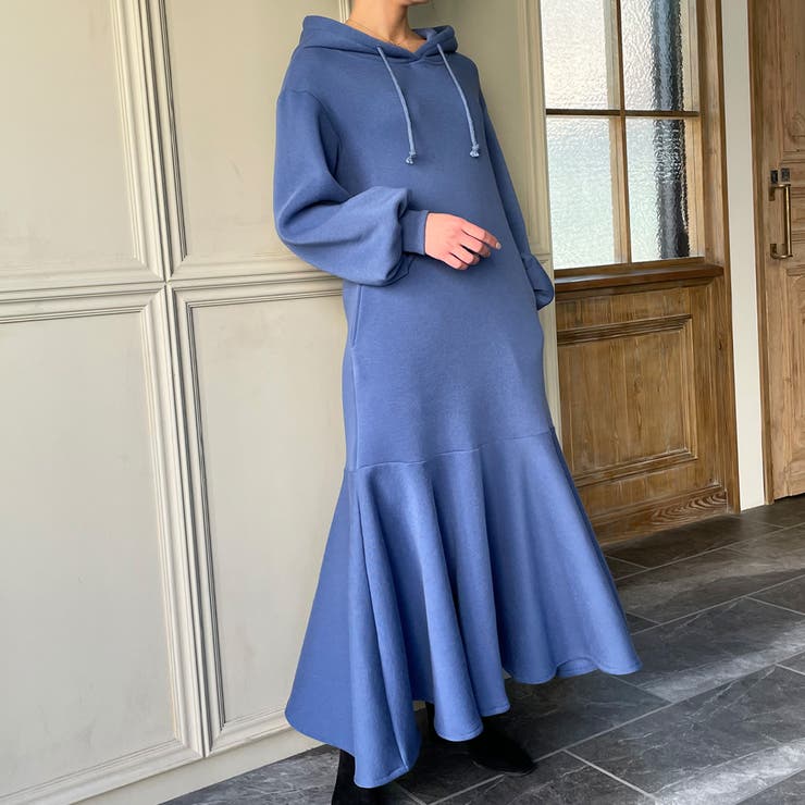 裏起毛パーカーマーメイドワンピース[品番：AMTW0002948]｜JUNOAH