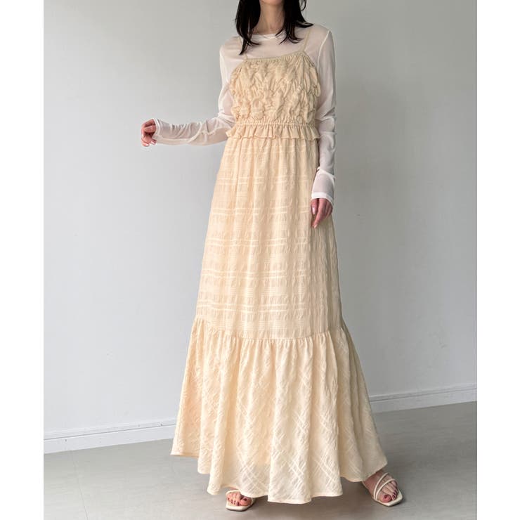 シャーリングベアキャミワンピース | JUNOAH | 詳細画像1 