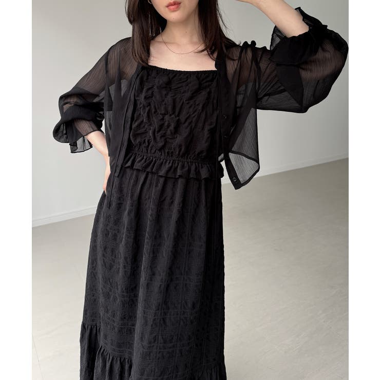 シャーリングベアキャミワンピース | JUNOAH | 詳細画像12 