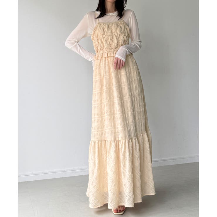 シャーリングベアキャミワンピース | JUNOAH | 詳細画像2 