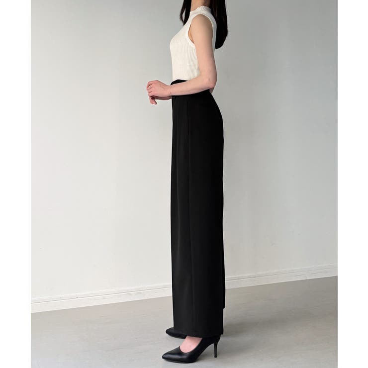 ウェーブハイウエストツータックワイドパンツ | JUNOAH | 詳細画像7 