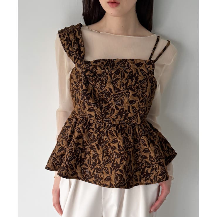 ビッグリボンジャガードキャミソール | JUNOAH | 詳細画像10 