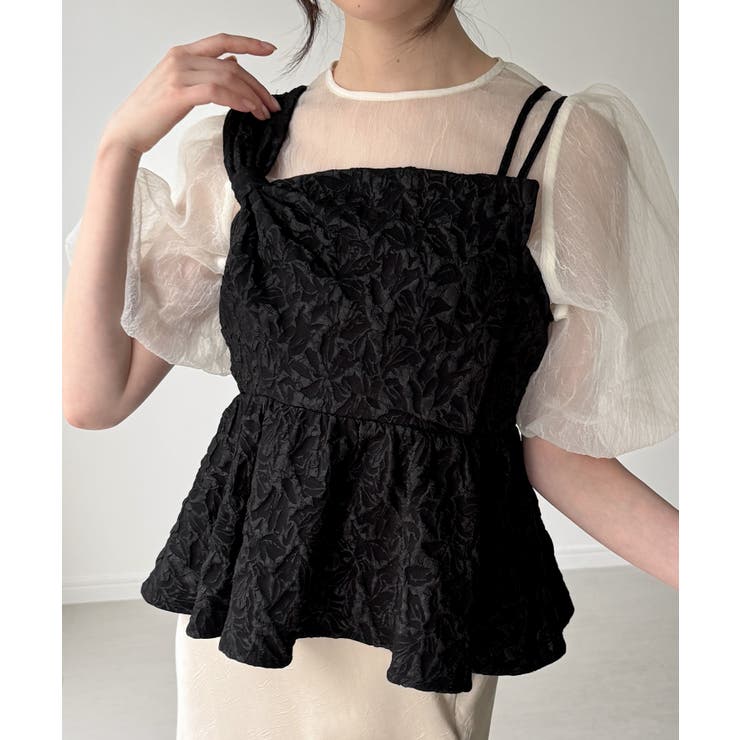 ビッグリボンジャガードキャミソール | JUNOAH | 詳細画像5 