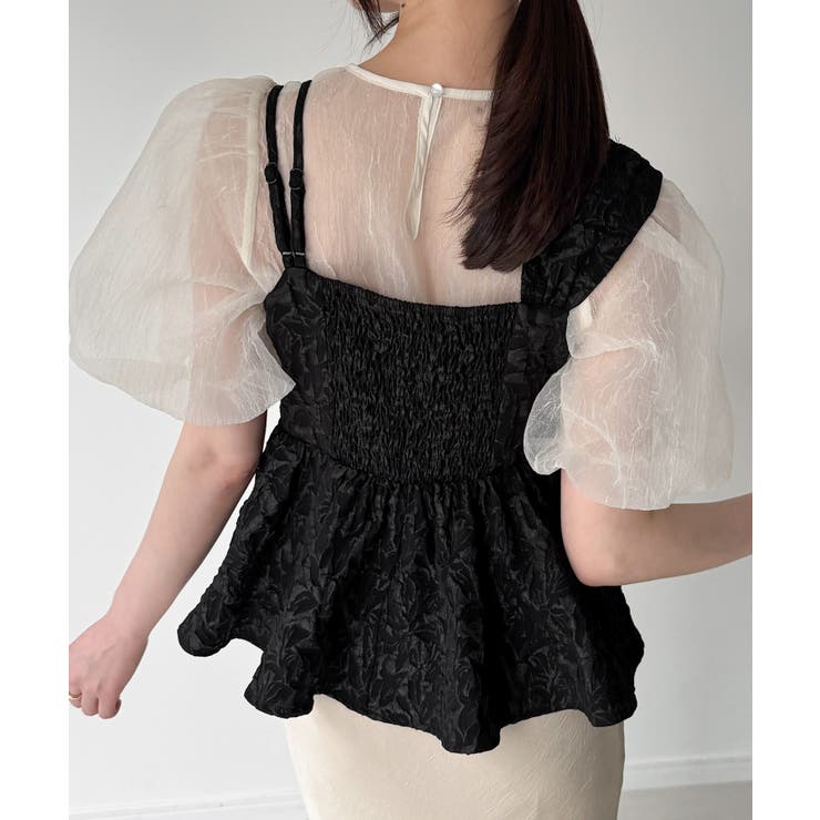 ビッグリボンジャガードキャミソール | JUNOAH | 詳細画像6 