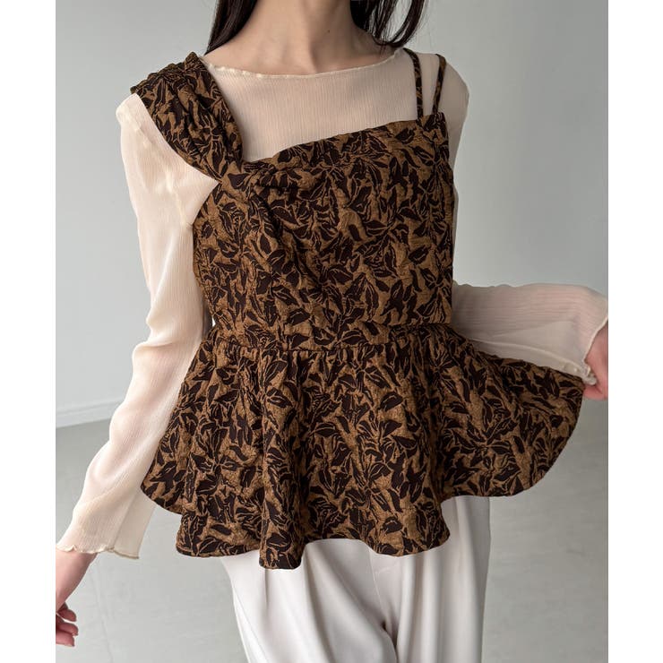 ビッグリボンジャガードキャミソール | JUNOAH | 詳細画像8 