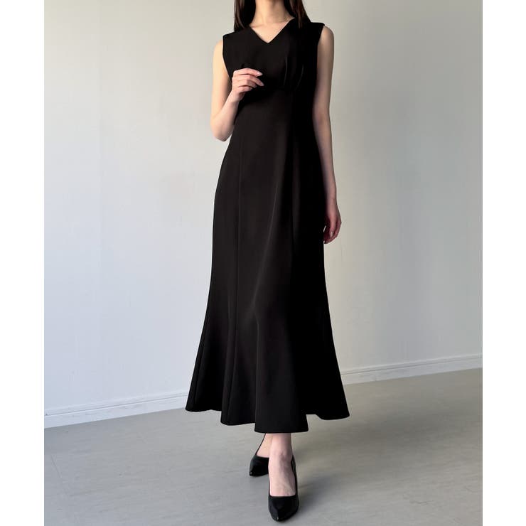 （裏地無し）マーメイドワンピースレーストップスセット | JUNOAH | 詳細画像3 